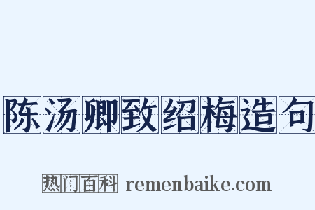 陈汤卿致绍梅造句是什么意思的图片